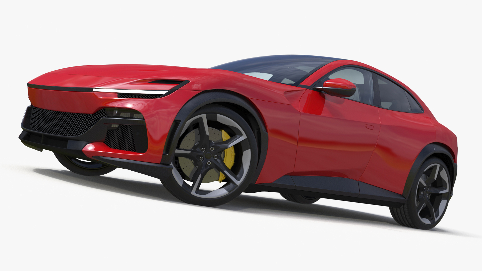 3D model Ultimate Crossover Racing Car Red Rigged