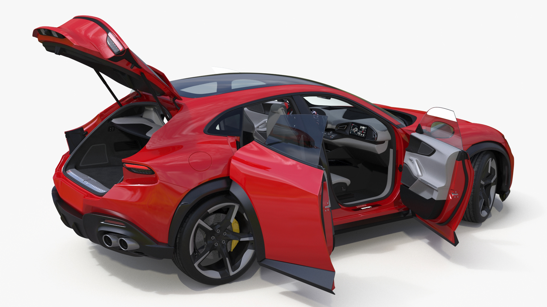 3D model Ultimate Crossover Racing Car Red Rigged