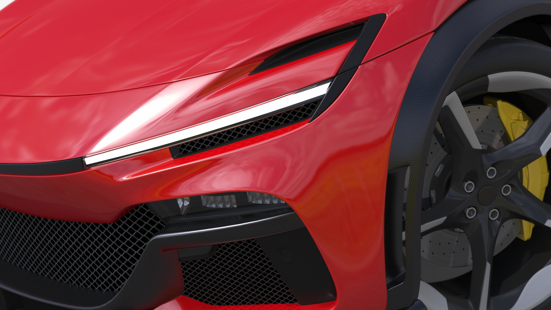 3D model Ultimate Crossover Racing Car Red Rigged