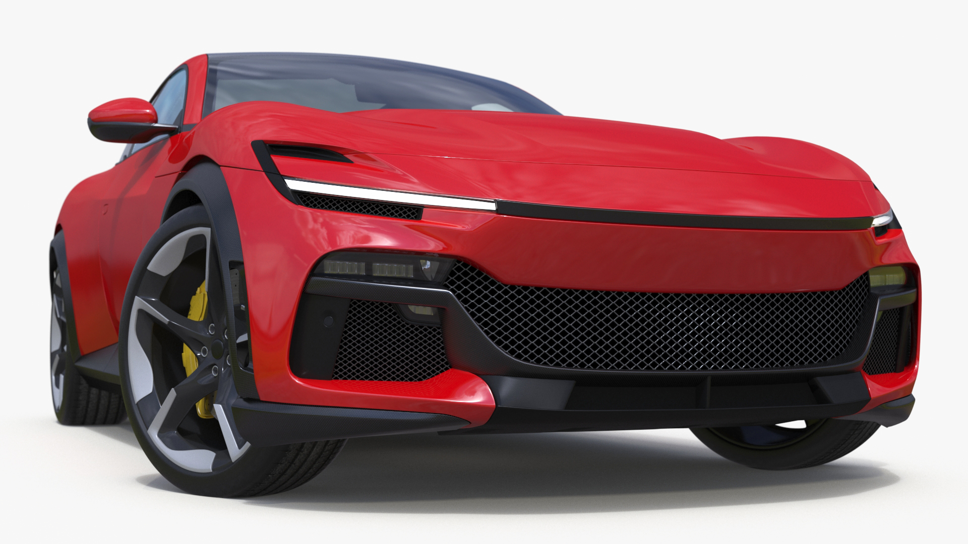 3D model Ultimate Crossover Racing Car Red Rigged