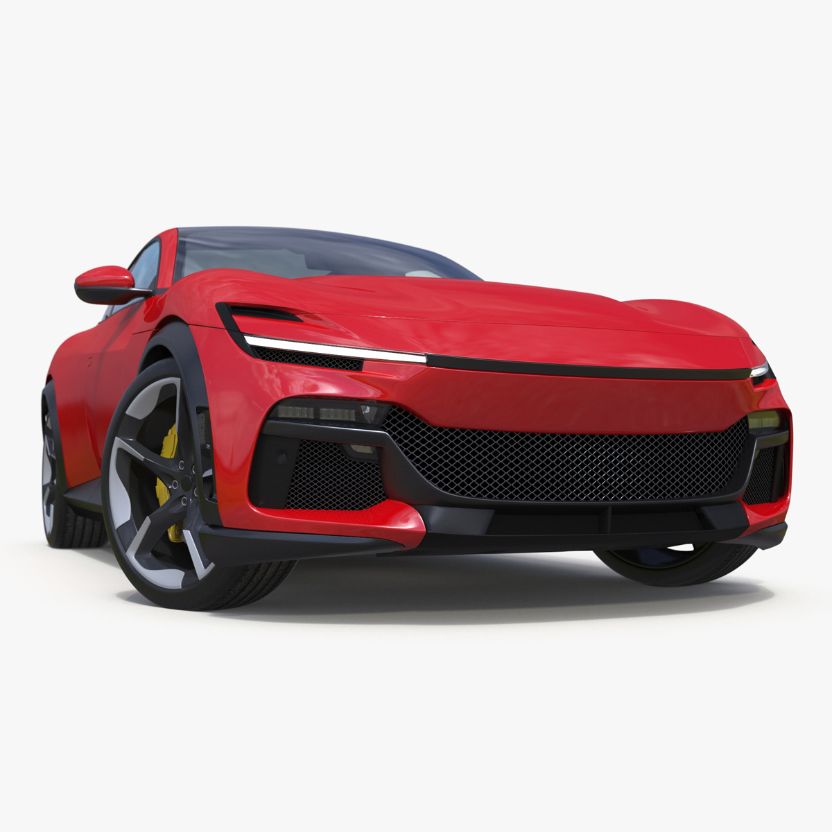 3D model Ultimate Crossover Racing Car Red Rigged