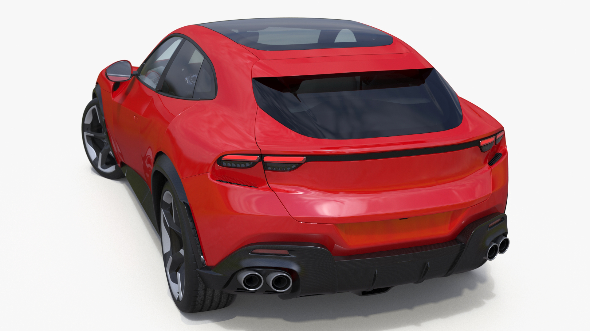 3D model Ultimate Crossover Racing Car Red Rigged