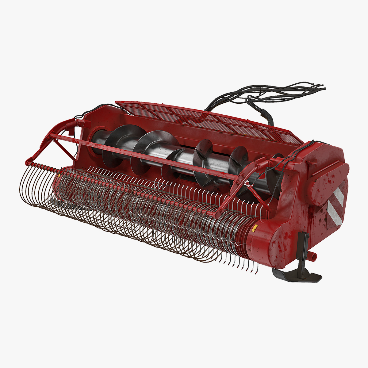 Combine Harvester Draper Header 3D Model, view 3