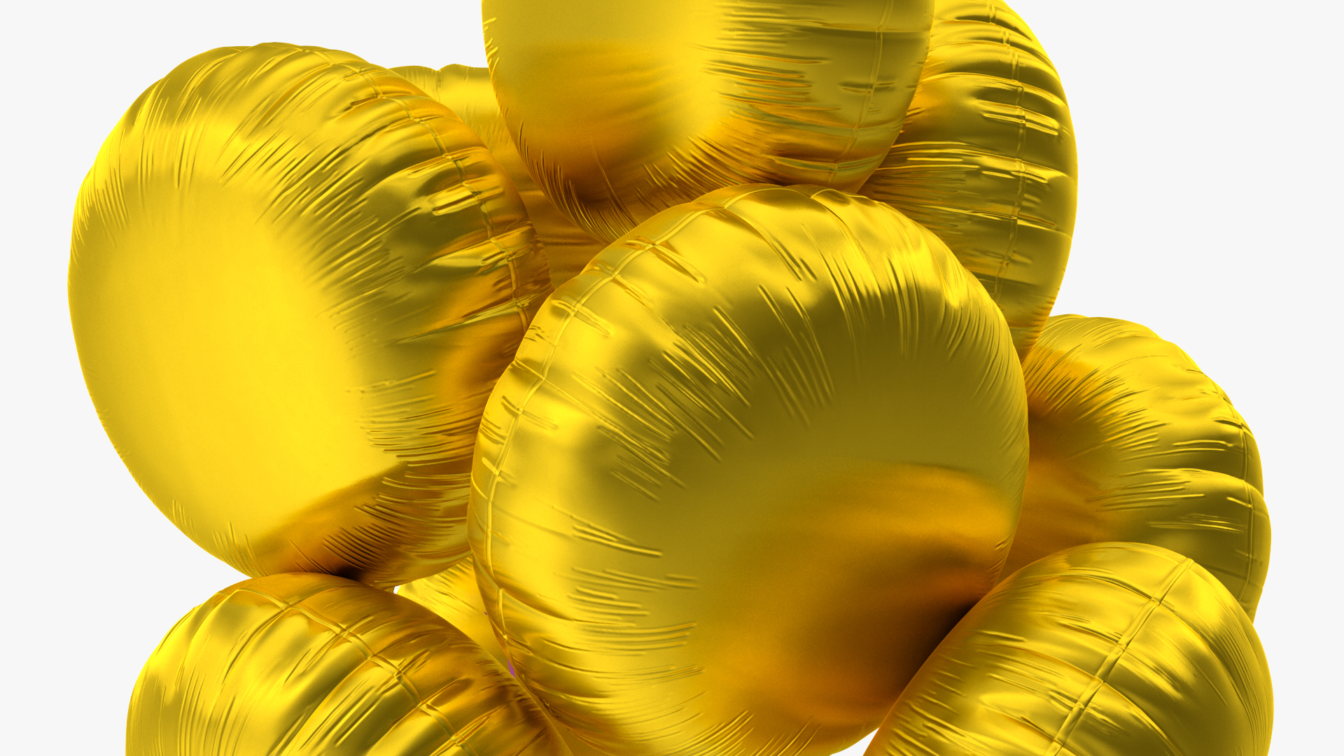 3D Helium Party Balloons Gold