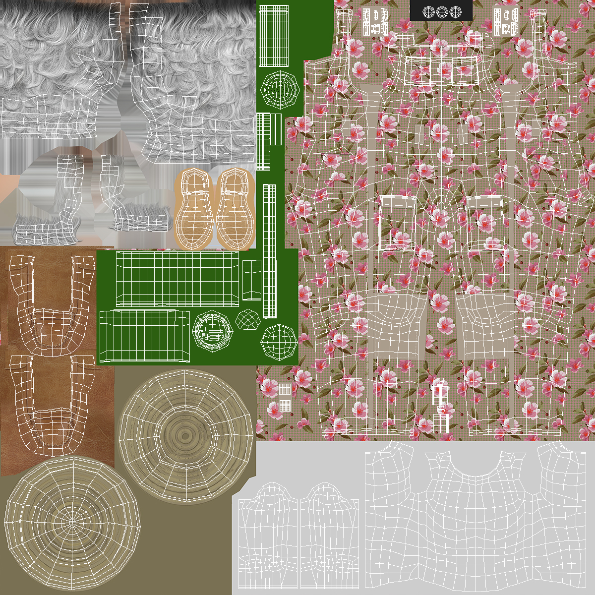 Women Gardener Clothes 3D