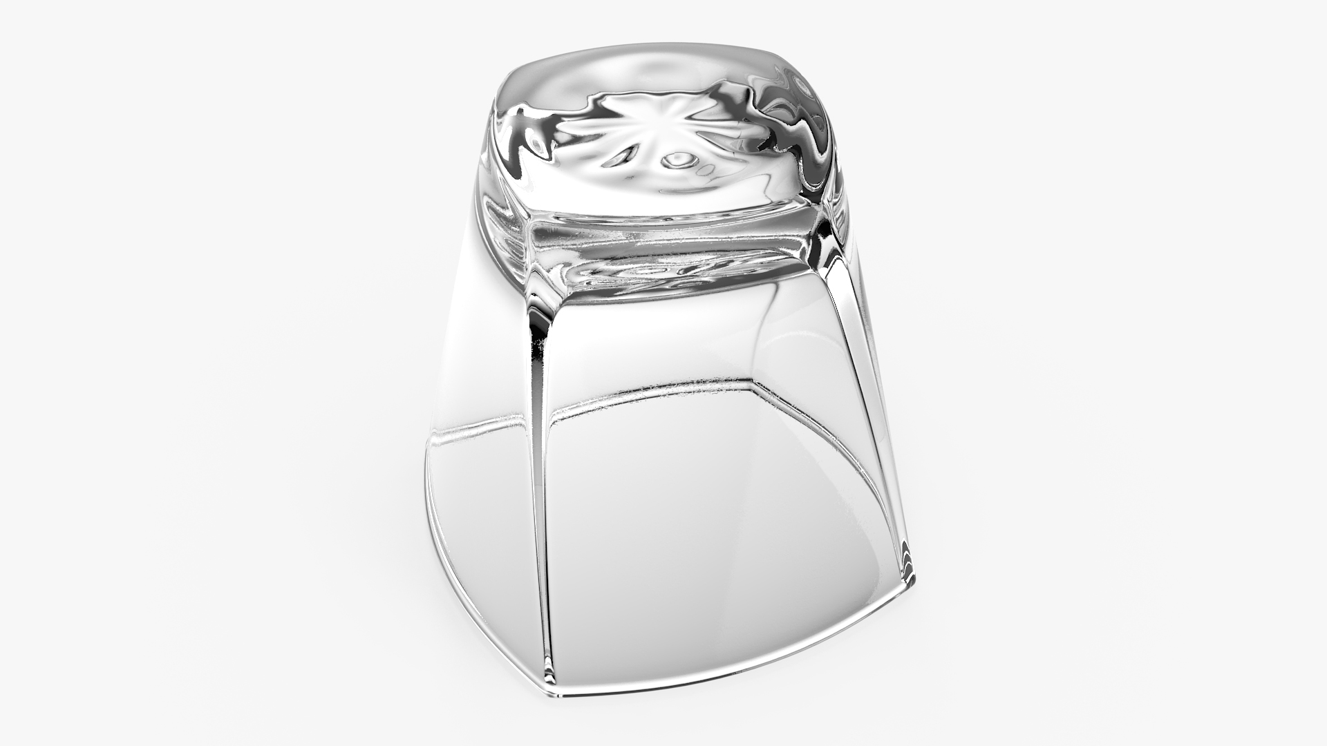 3D Square Twisted Rocks Glass