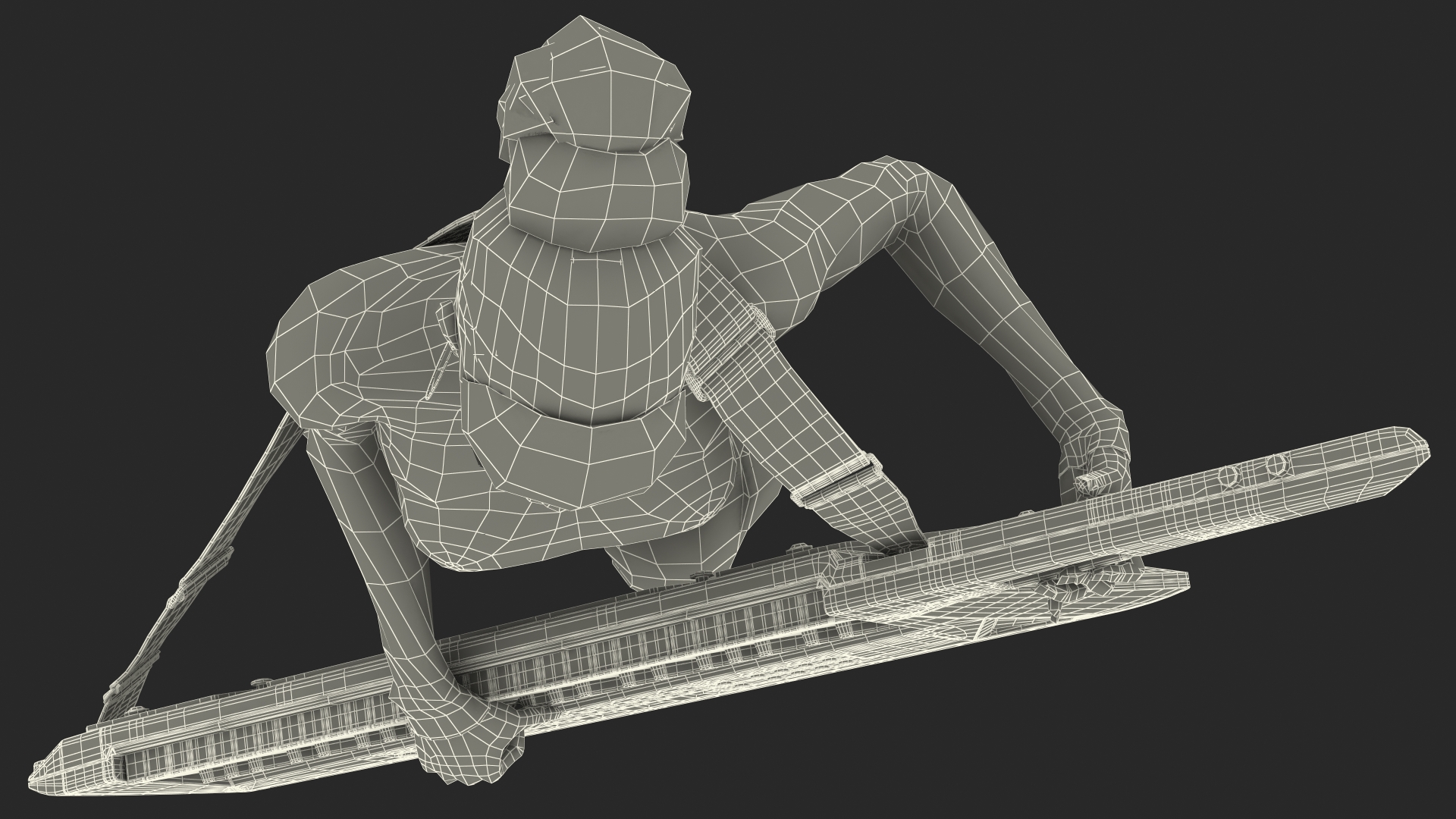 Dark Skin Woman with Roland AX Edge Keytar Rigged 3D model