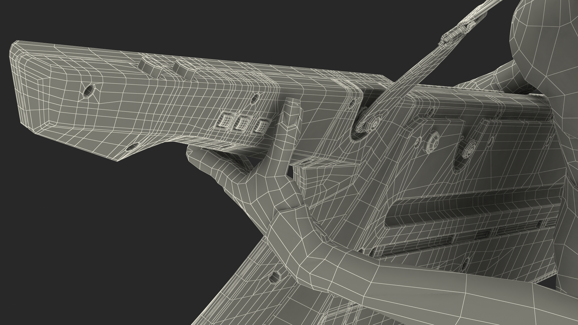 Dark Skin Woman with Roland AX Edge Keytar Rigged 3D model