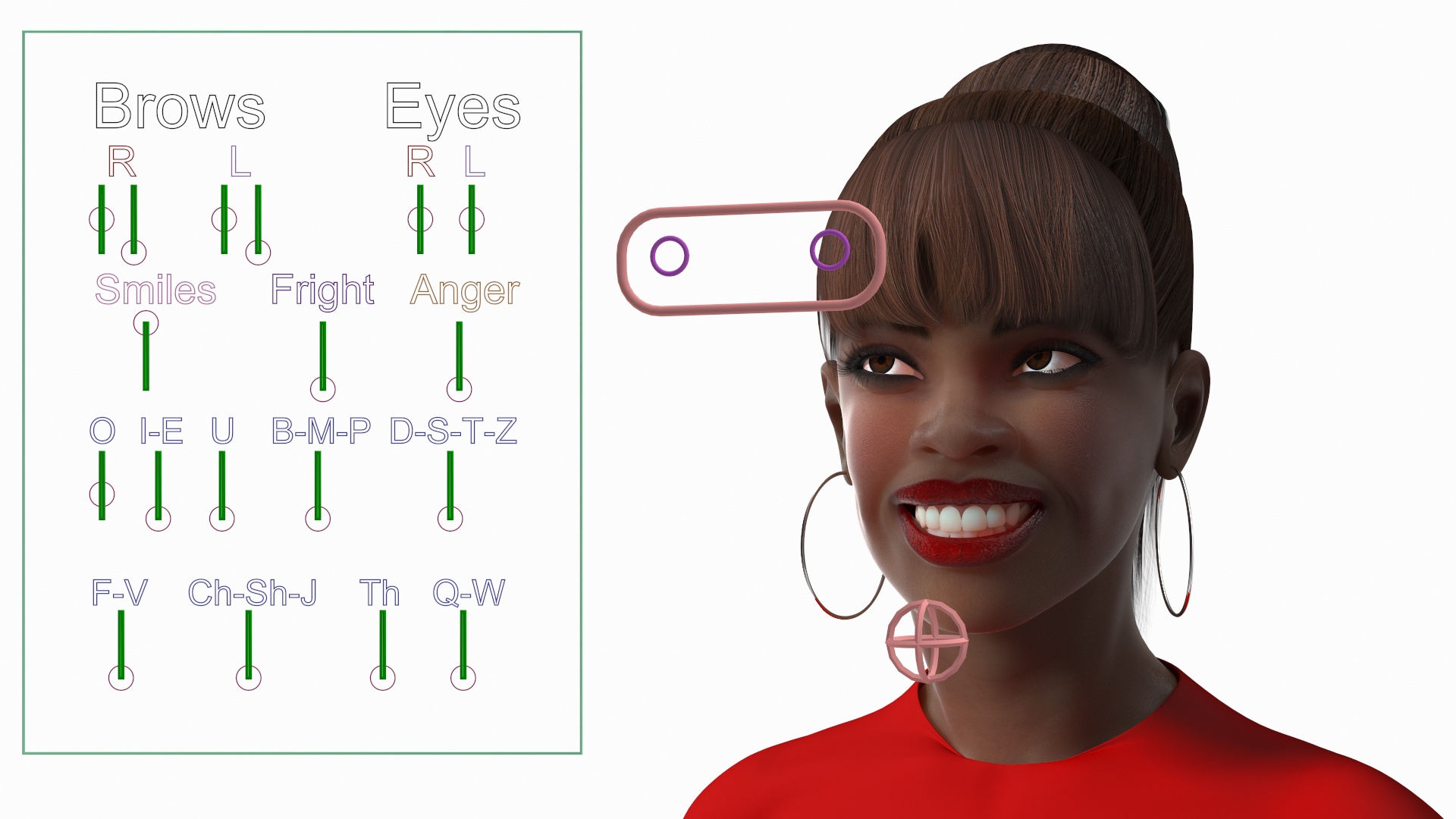 Dark Skin Woman with Roland AX Edge Keytar Rigged 3D model