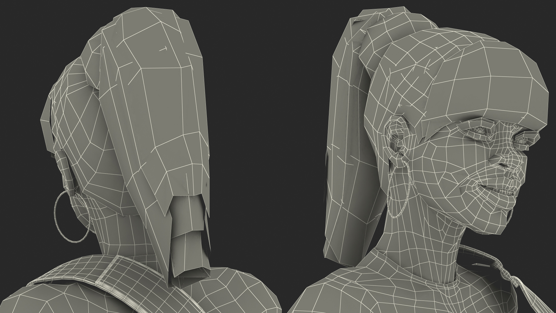 Dark Skin Woman with Roland AX Edge Keytar Rigged 3D model