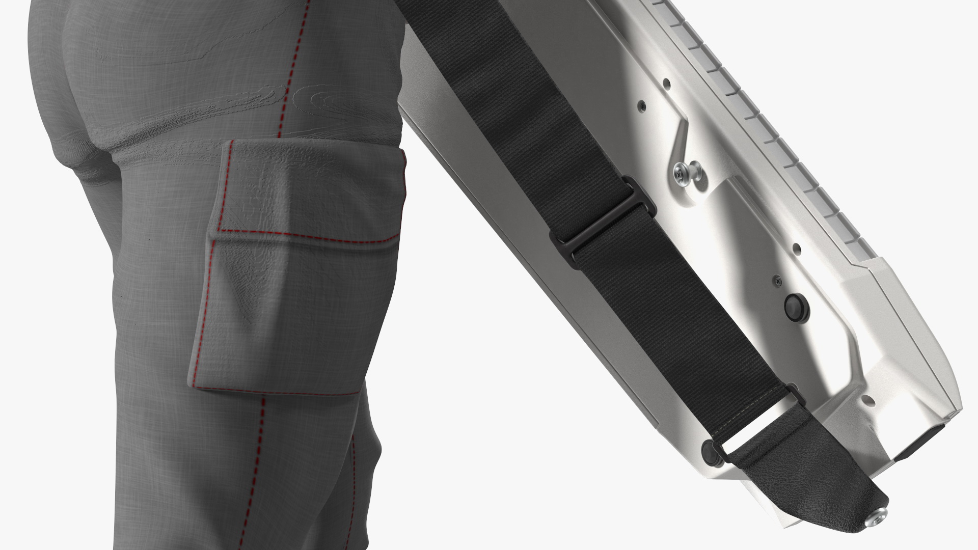 Dark Skin Woman with Roland AX Edge Keytar Rigged 3D model