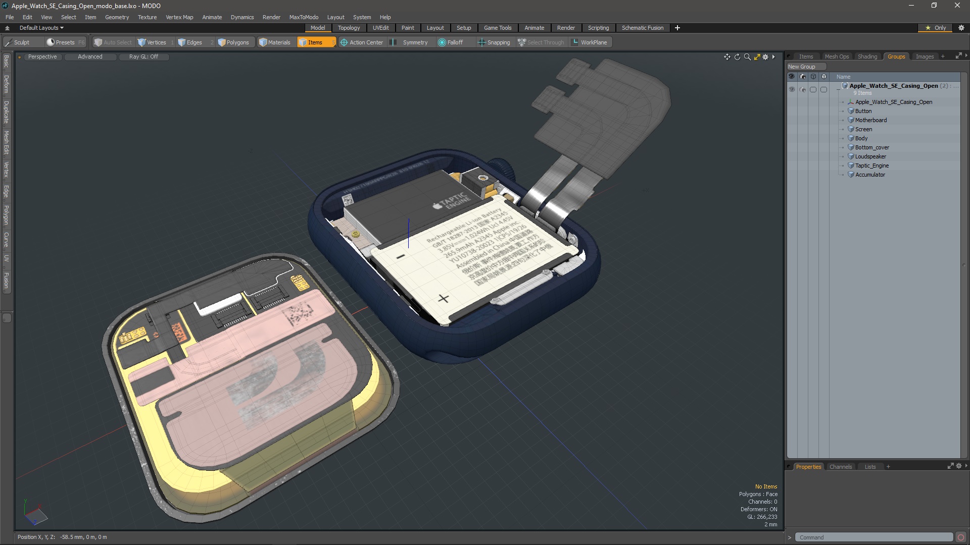 3D Apple Watch SE Casing Open