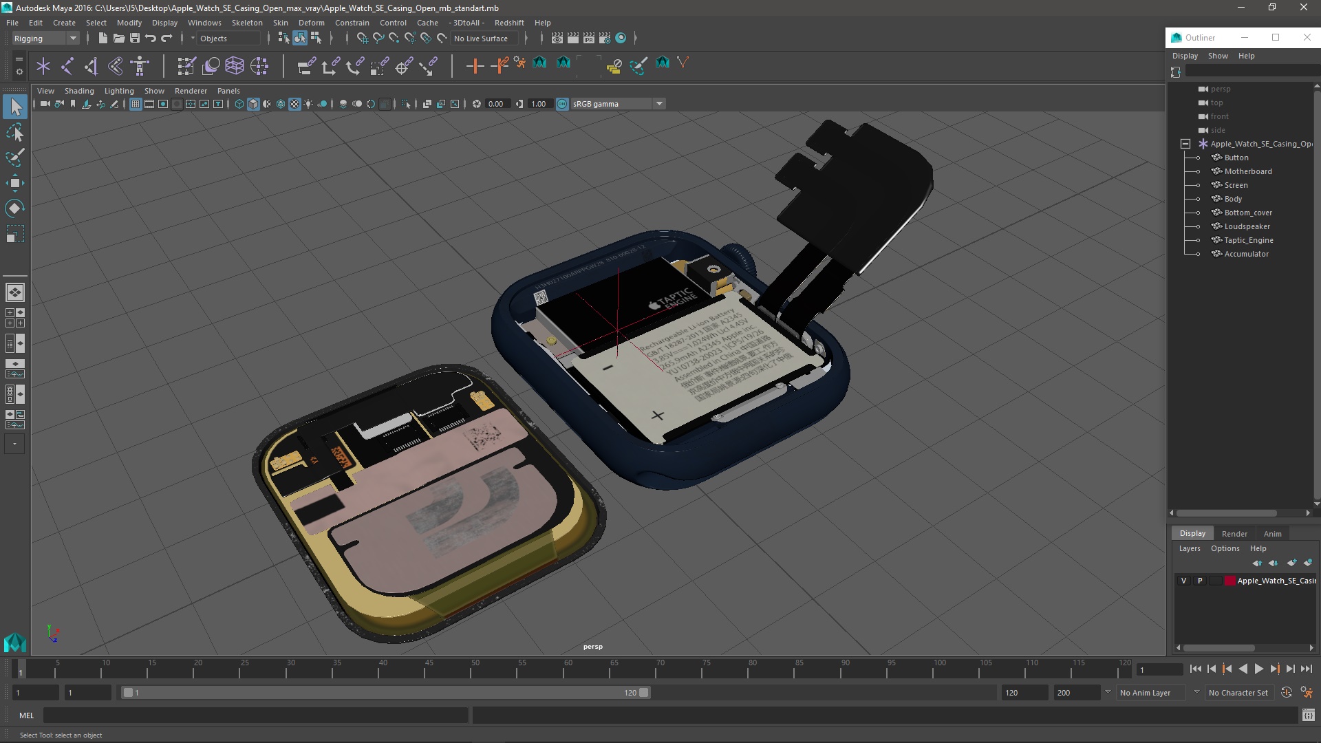 3D Apple Watch SE Casing Open