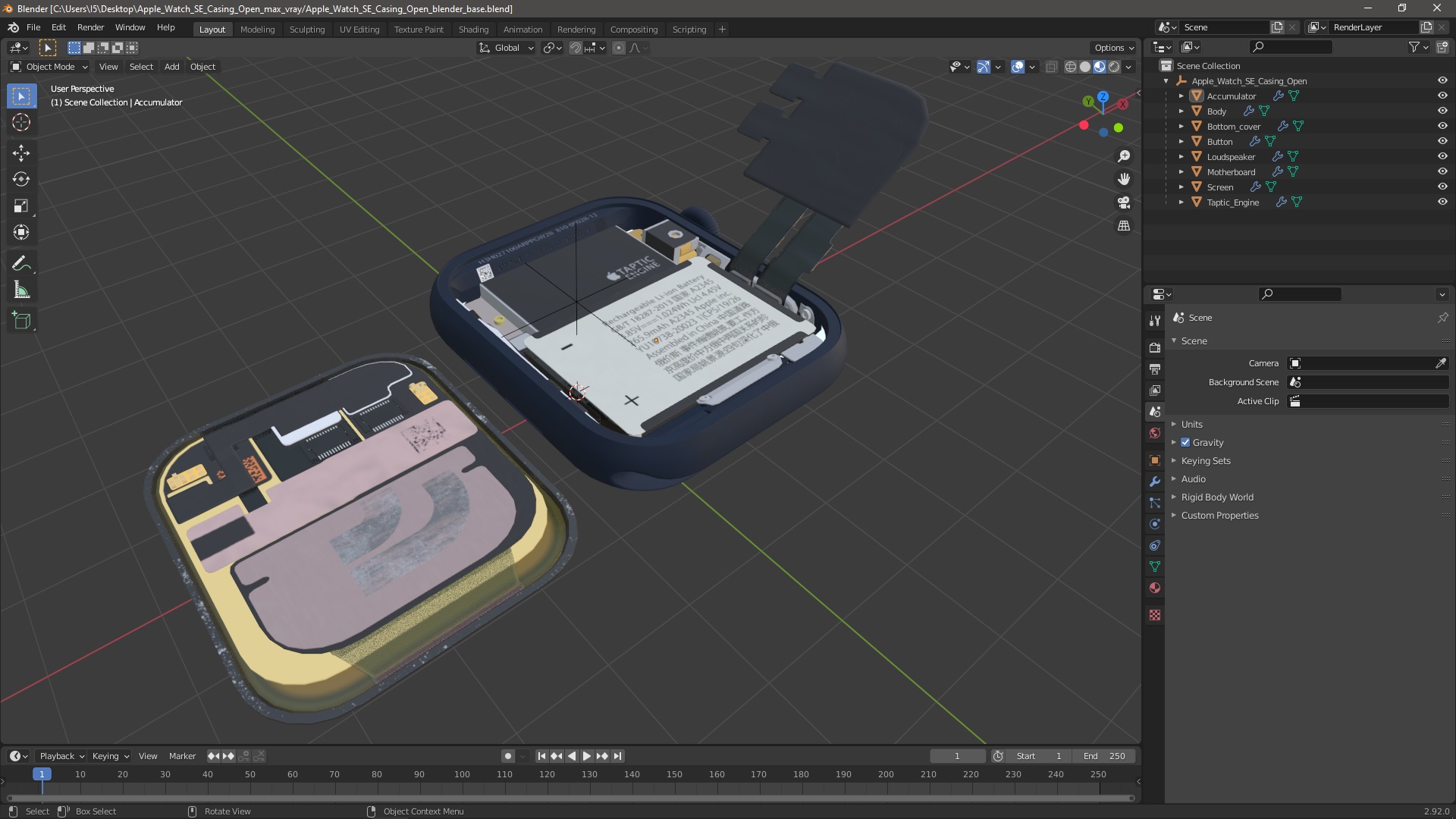 3D Apple Watch SE Casing Open