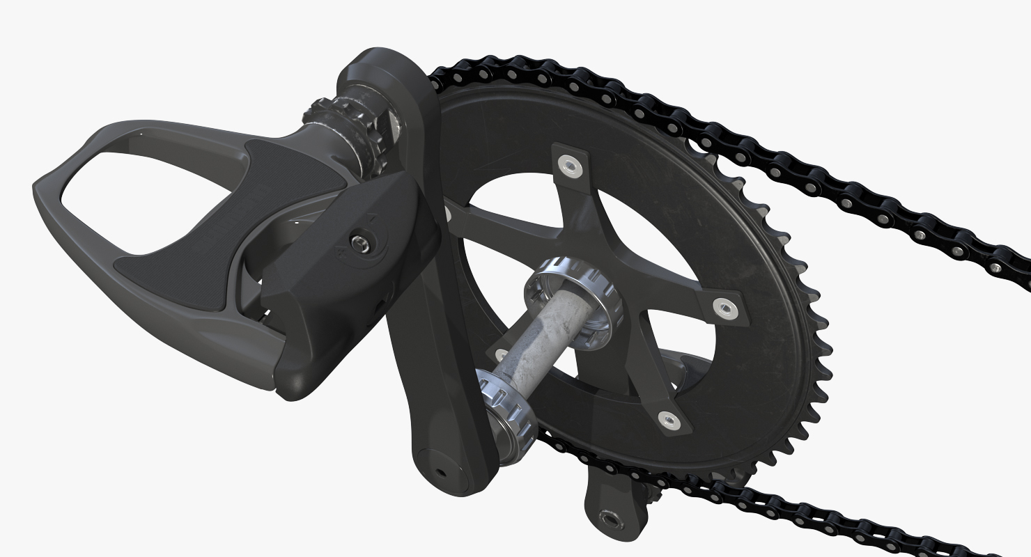 Bicycle Chain with Pedals Rigged 3D