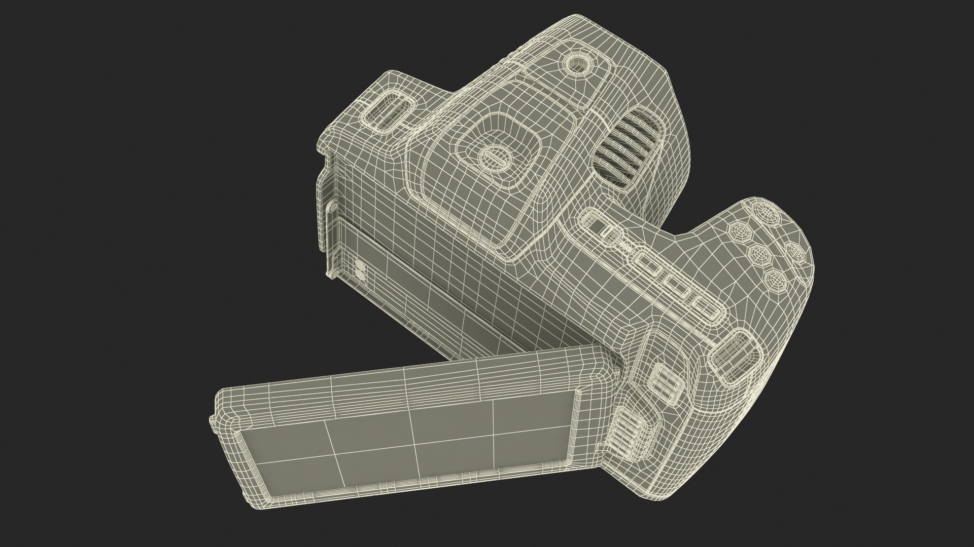 3D model Modern Professional Camera Light On