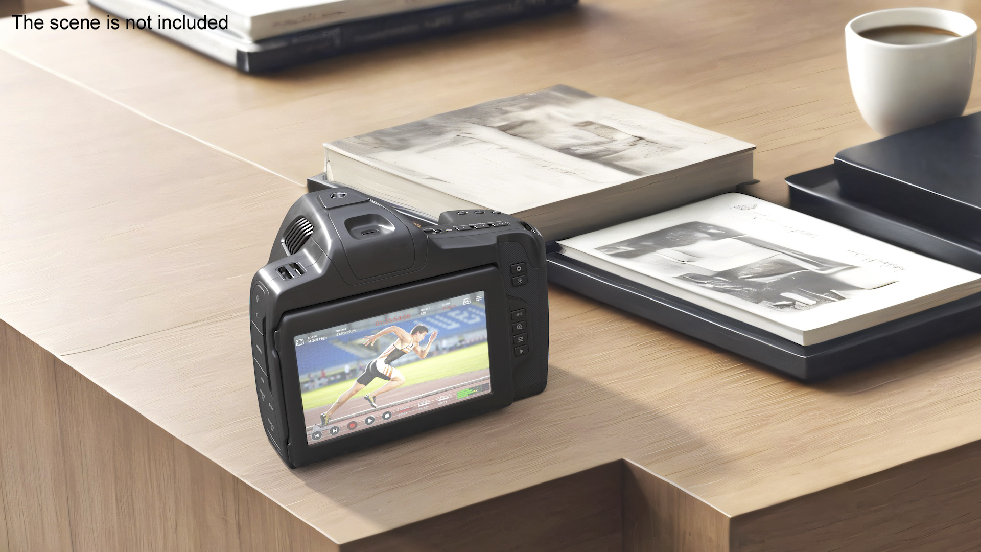3D model Modern Professional Camera Light On