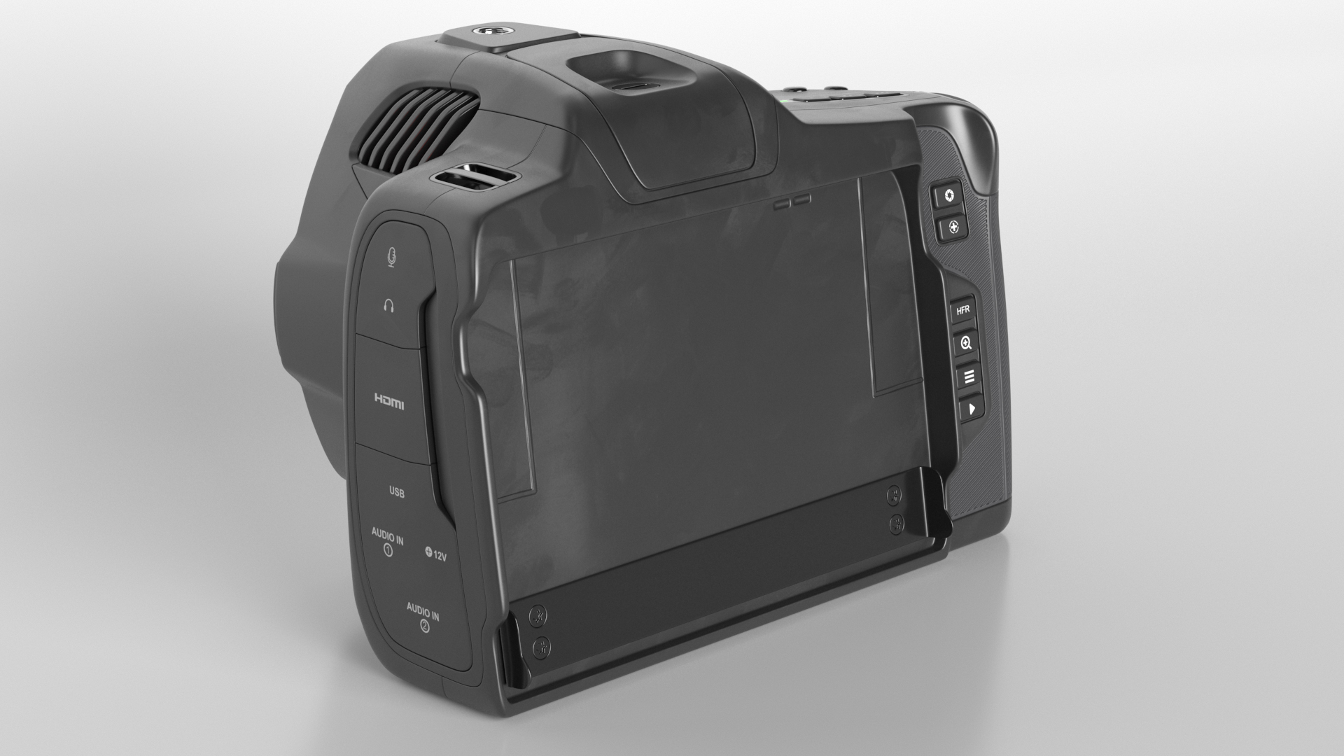 3D model Modern Professional Camera Light On