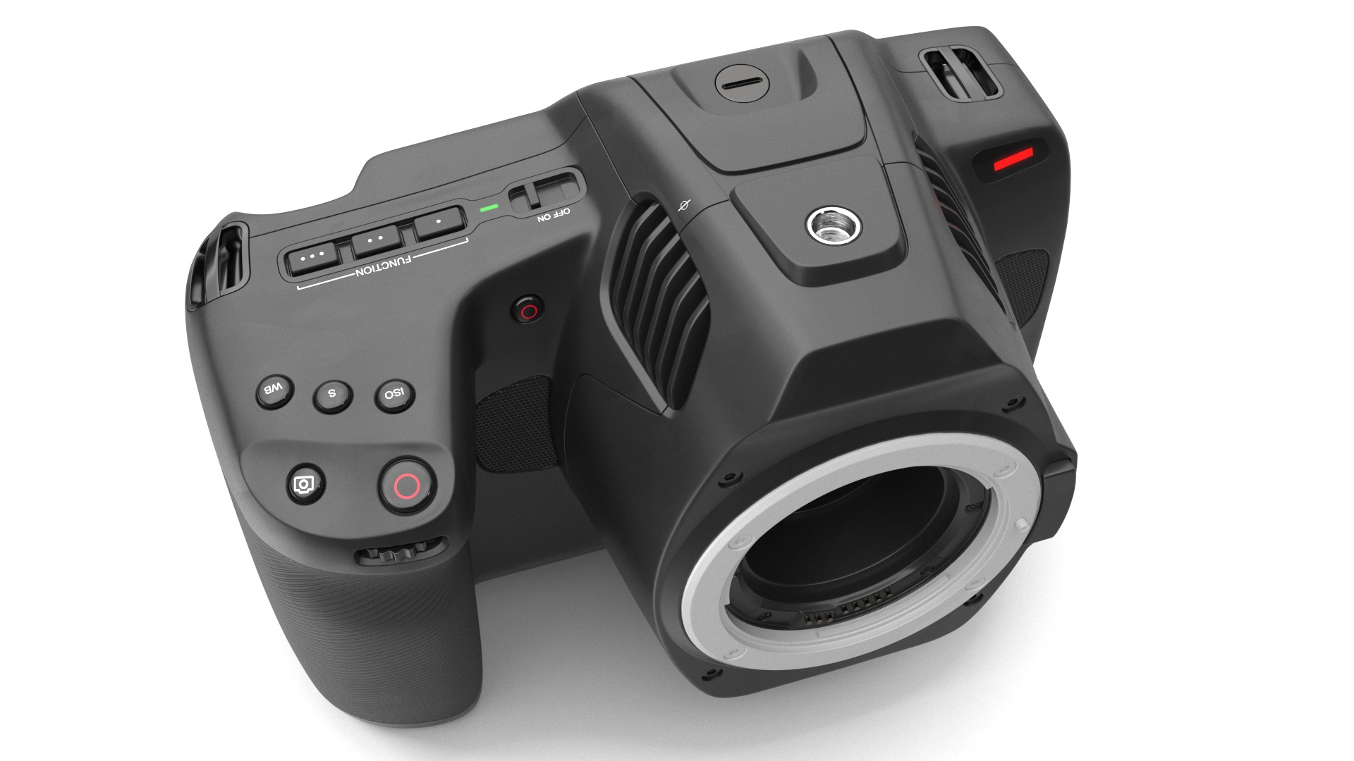 3D model Modern Professional Camera Light On
