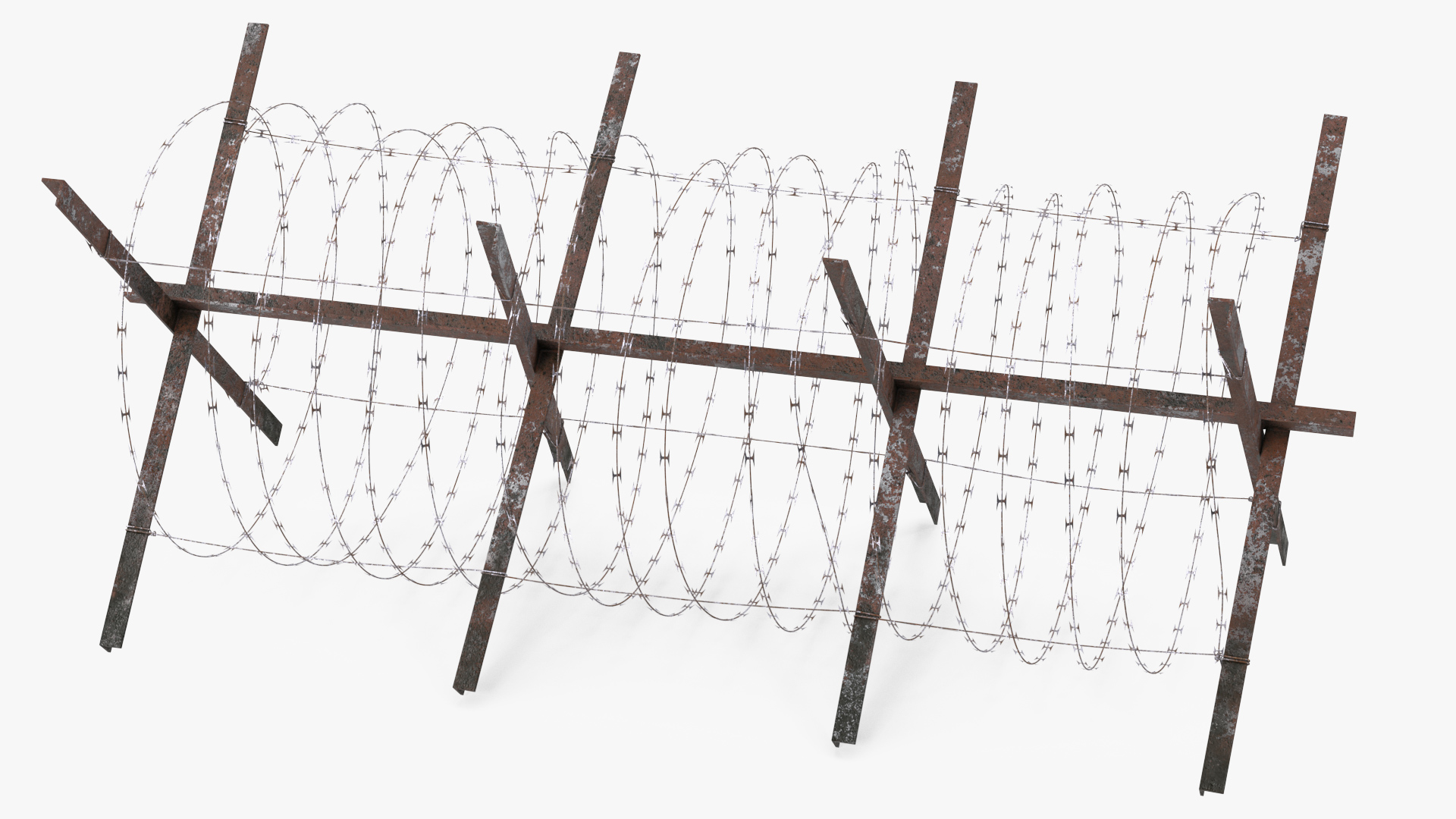 3D Concertina Razor Wire Coil Barrier Old model
