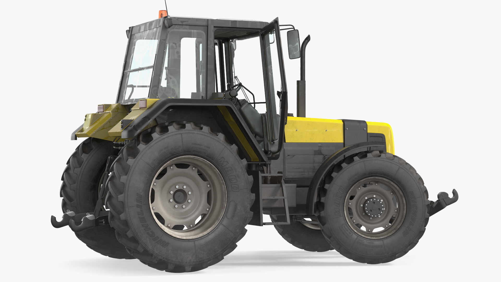 3D Wheel Tractor Dirty Rigged