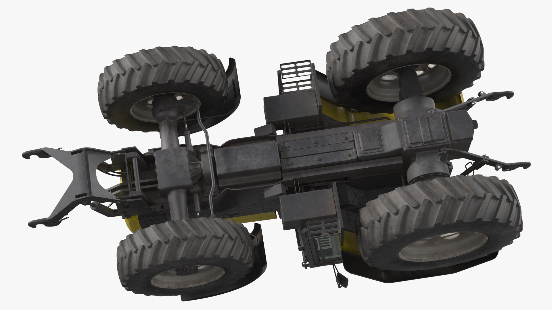 3D Wheel Tractor Dirty Rigged