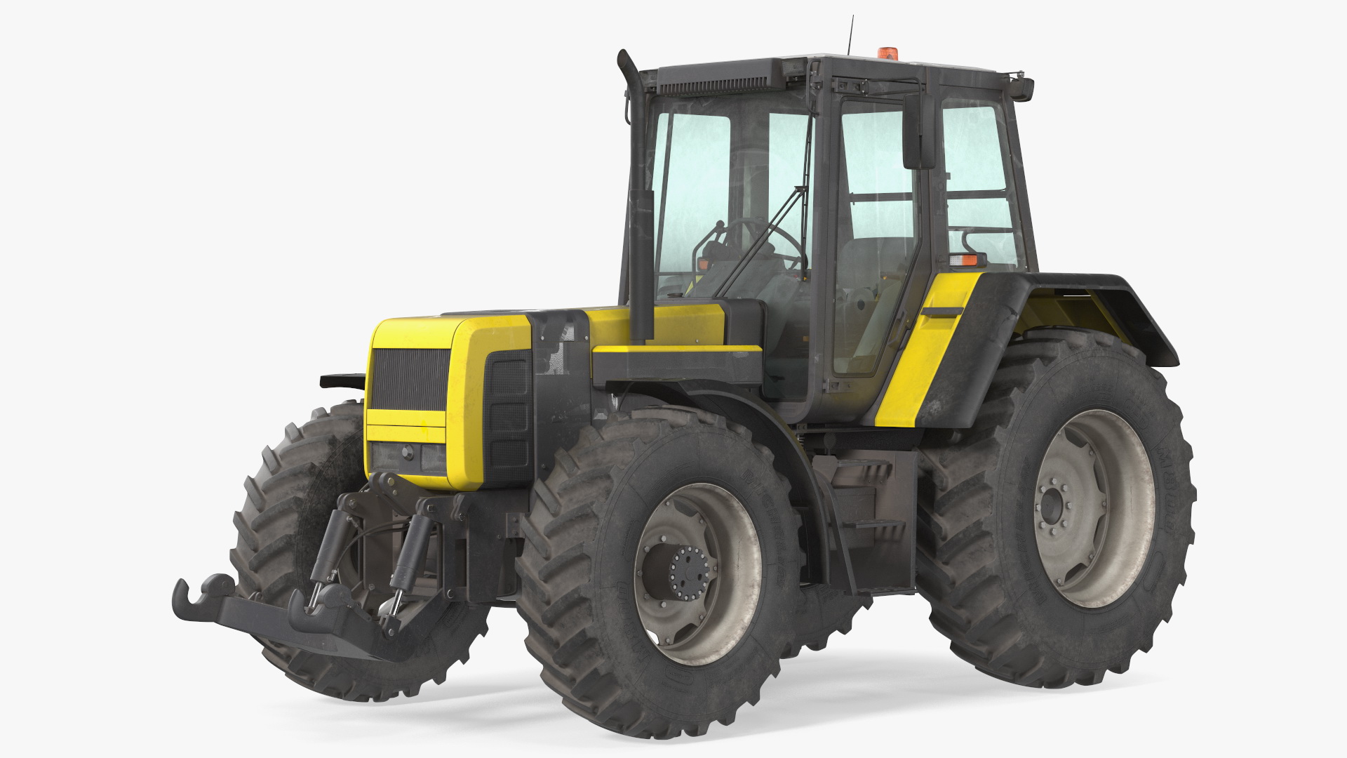 3D Wheel Tractor Dirty Rigged
