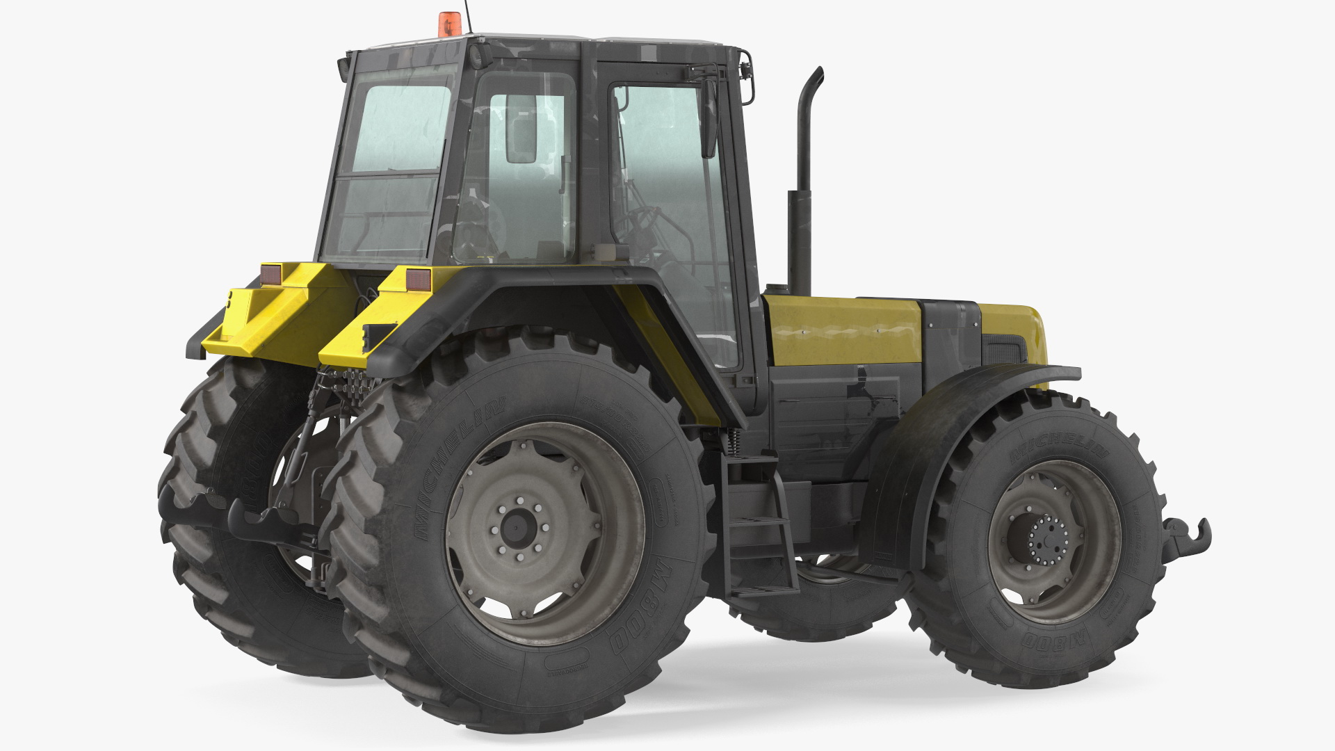 3D Wheel Tractor Dirty Rigged