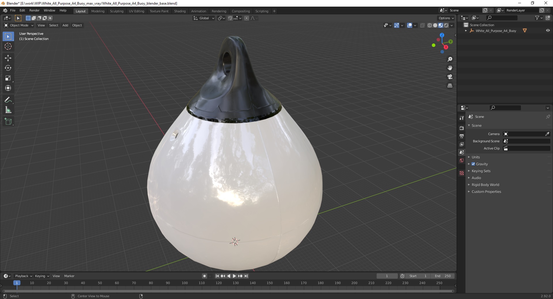 3D model White All Purpose A4 Buoy