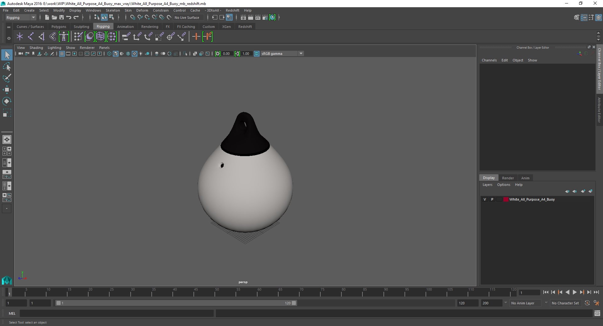 3D model White All Purpose A4 Buoy