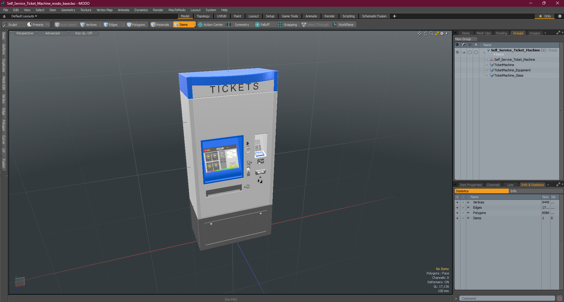 Self Service Ticket Machine 3D