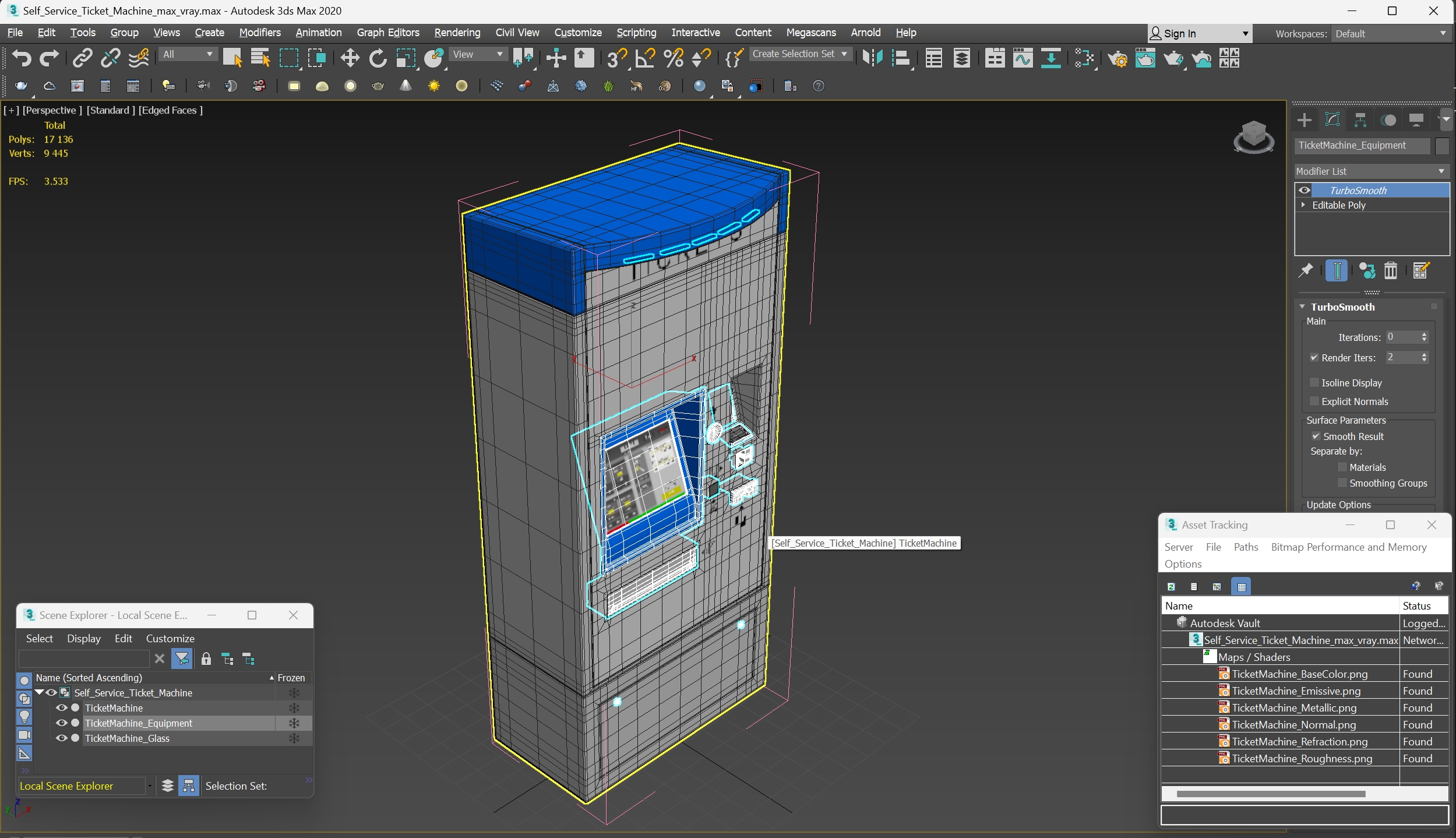 Self Service Ticket Machine 3D