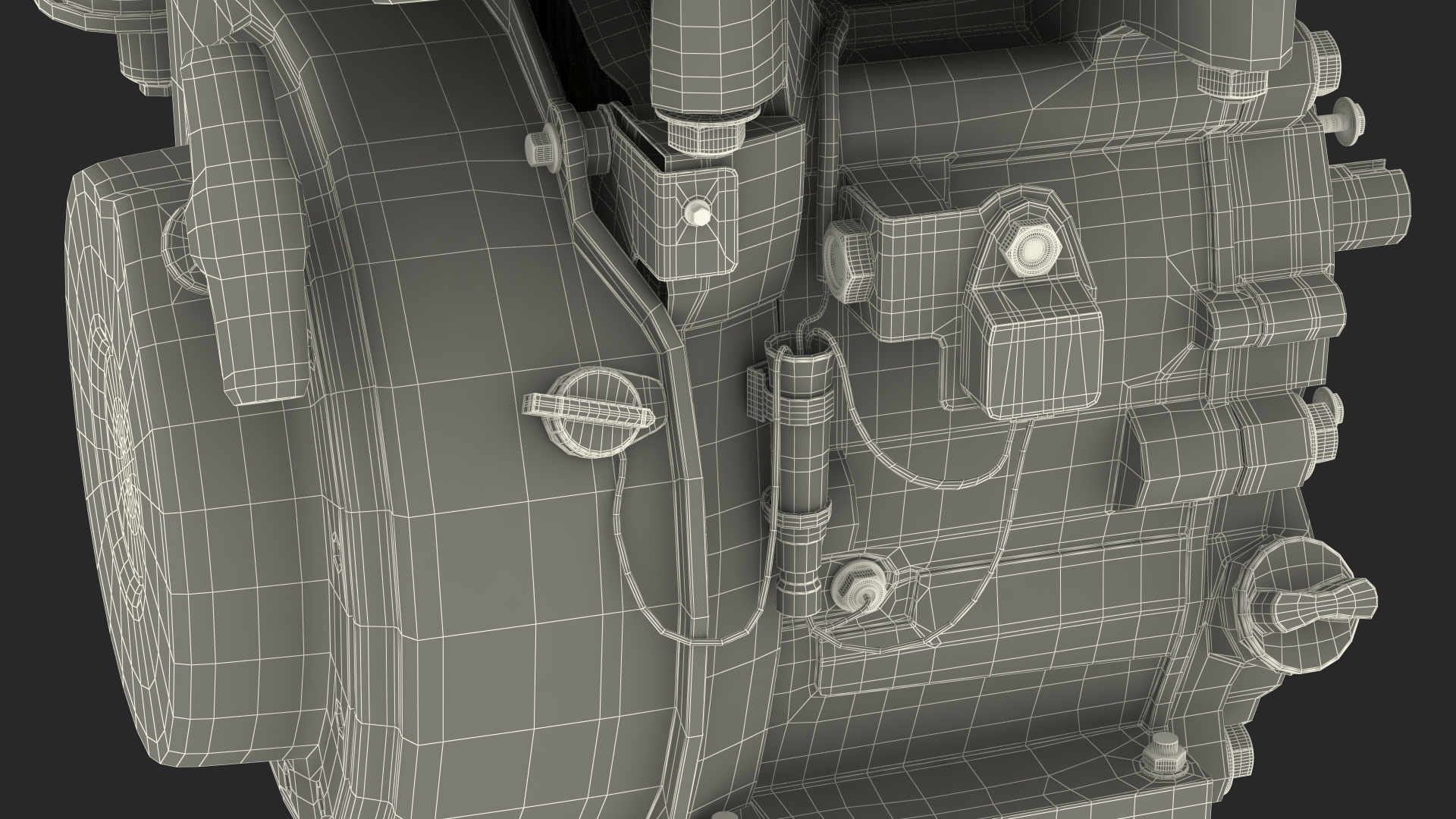 Horizontal Shaft Gas Engine 3D