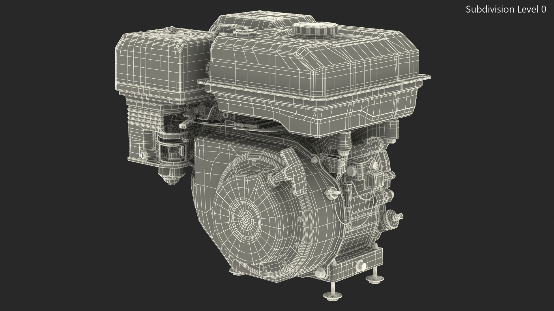 Horizontal Shaft Gas Engine 3D