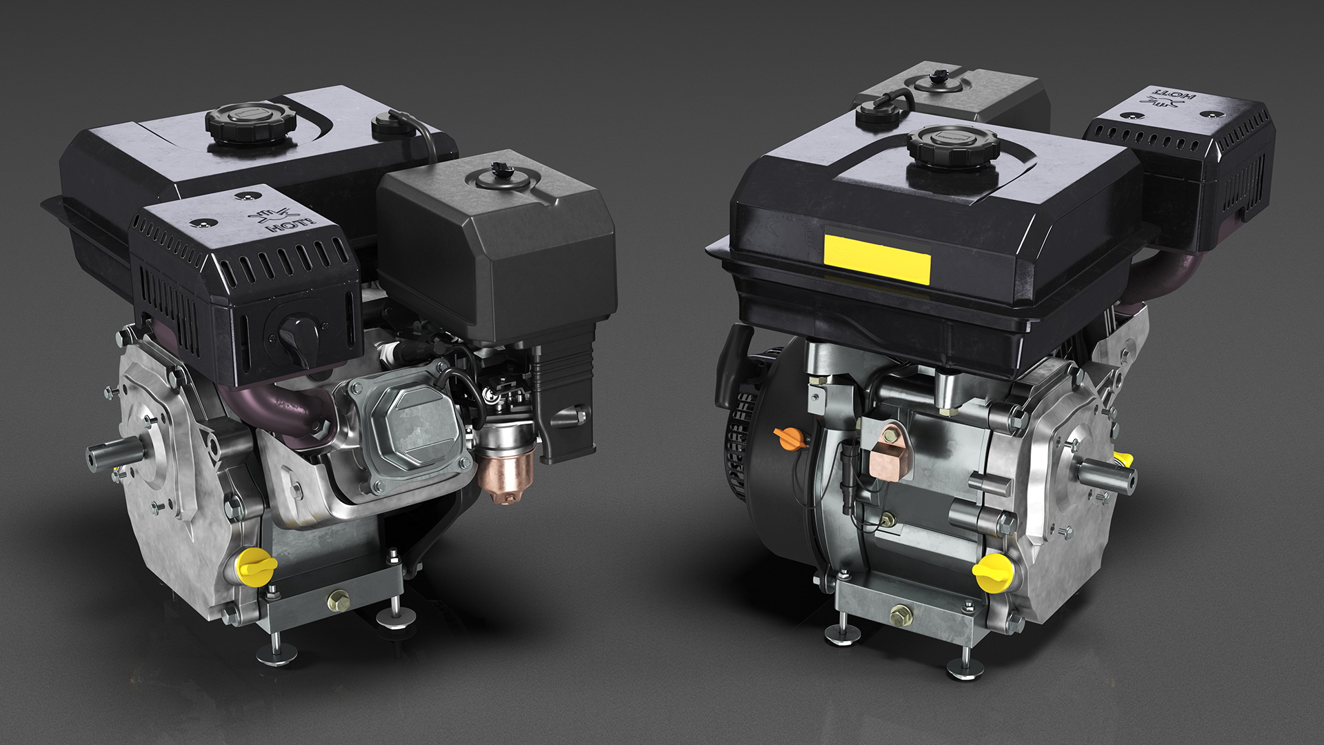 Horizontal Shaft Gas Engine 3D