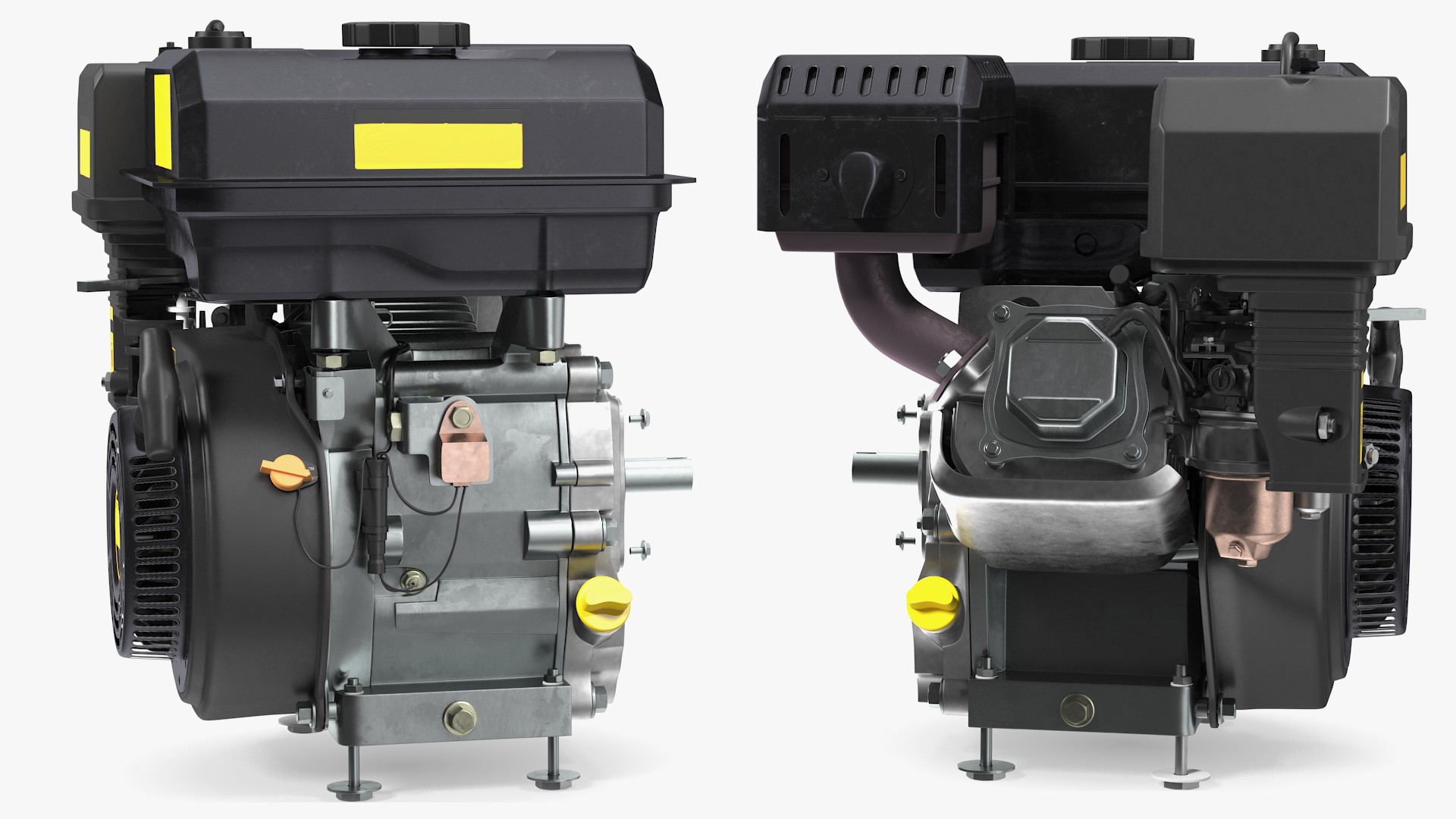 Horizontal Shaft Gas Engine 3D