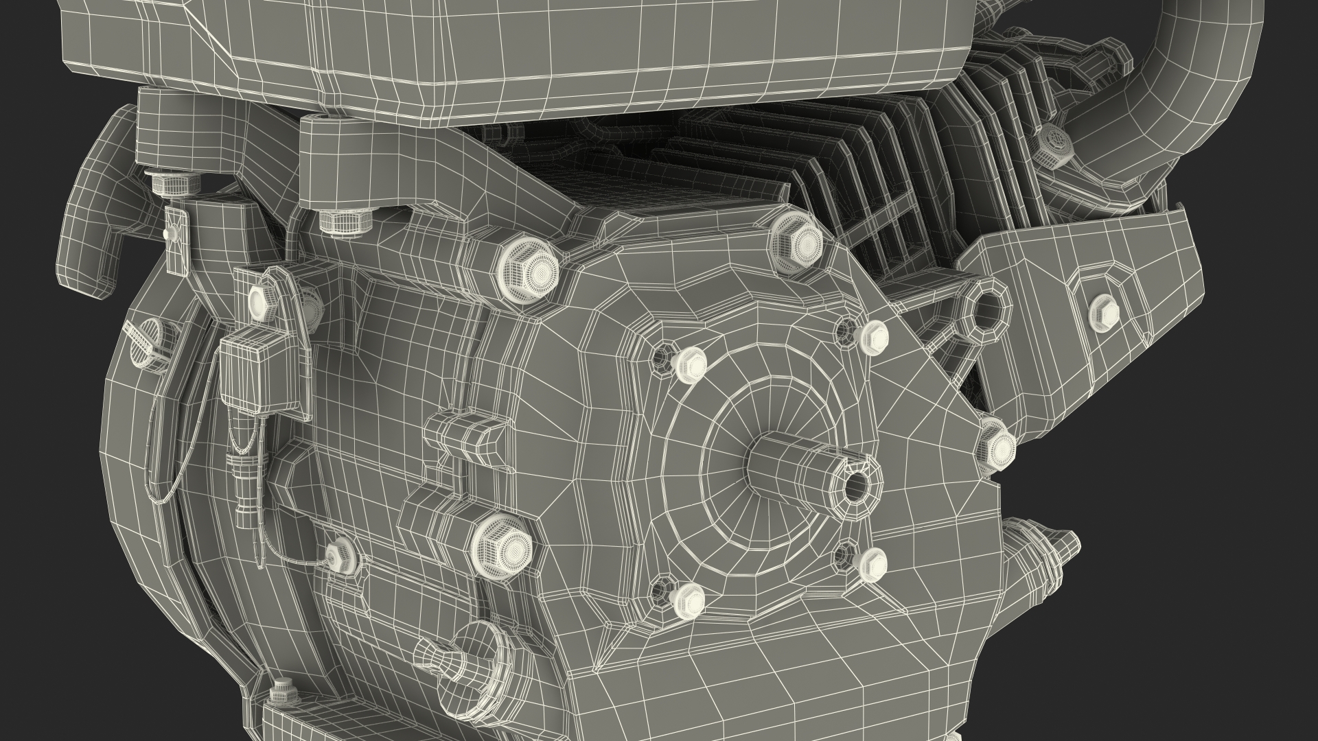 Horizontal Shaft Gas Engine 3D