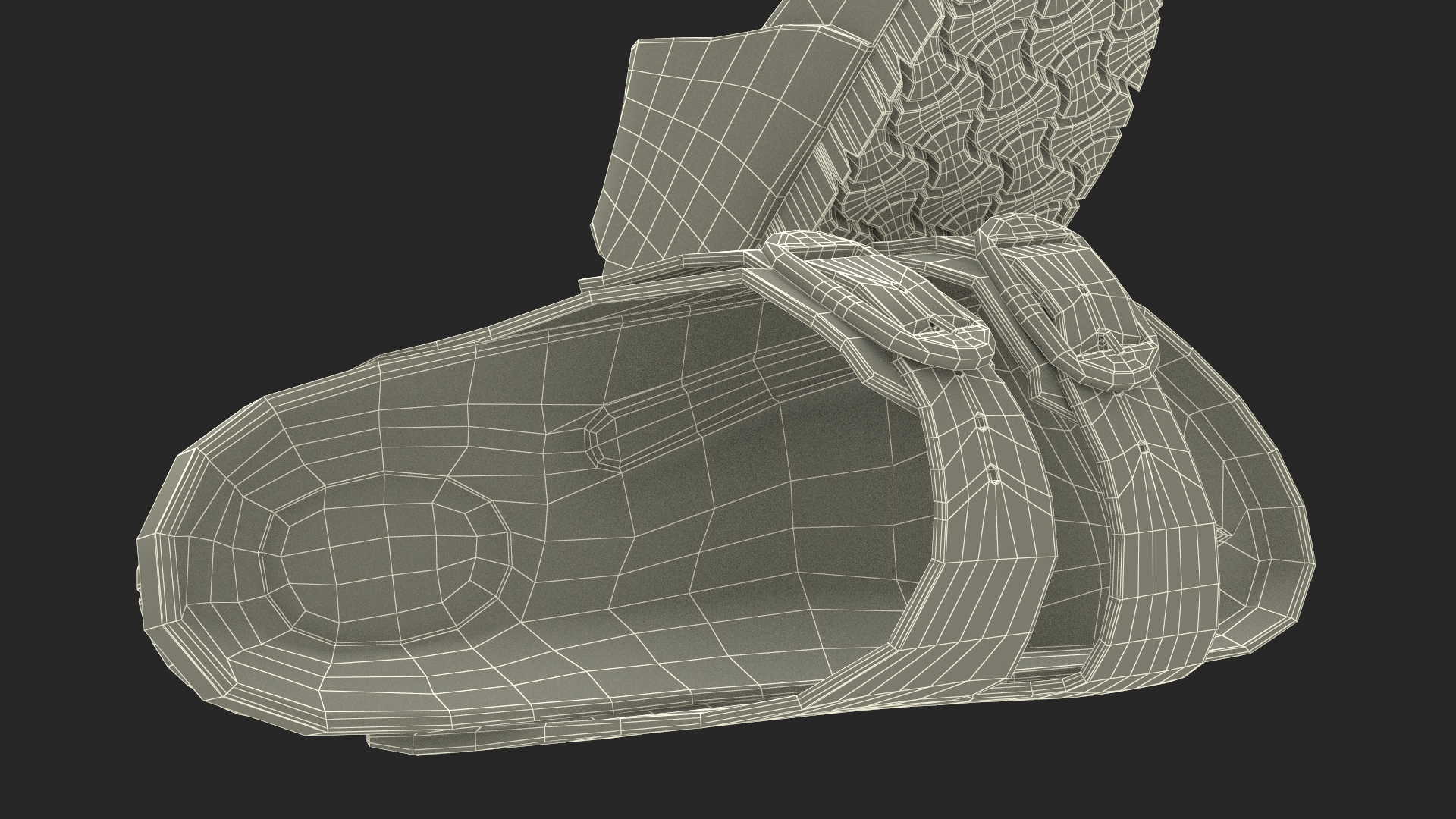 3D Woman Soft Footbed Sandals Silver model