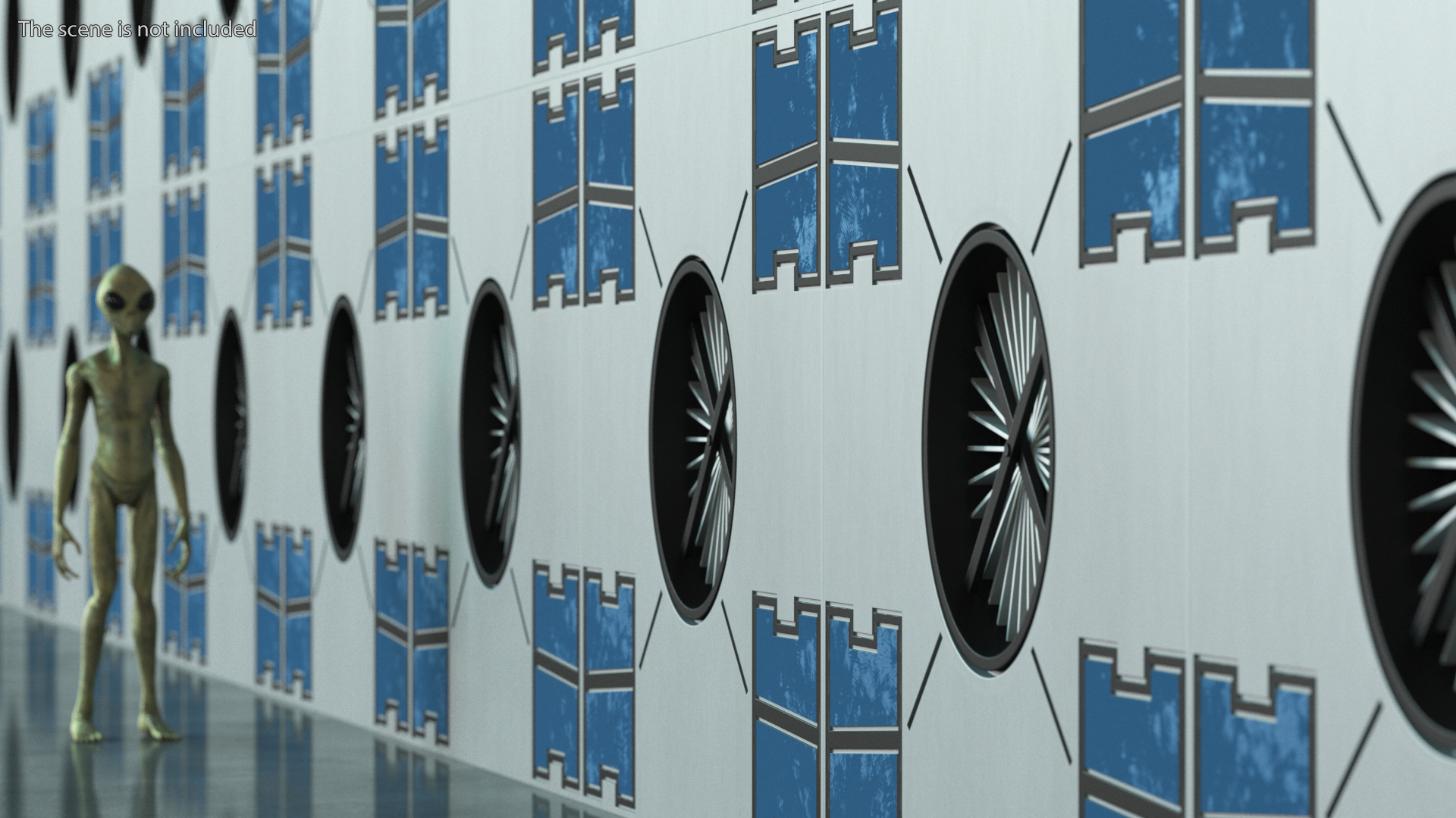 3D Fantastic Ceiling Panels Set model