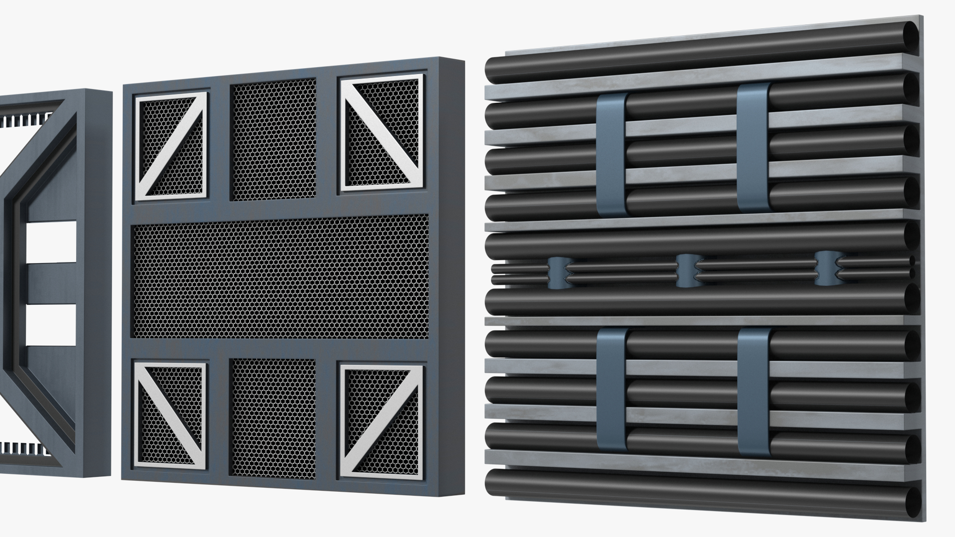 3D Fantastic Ceiling Panels Set model