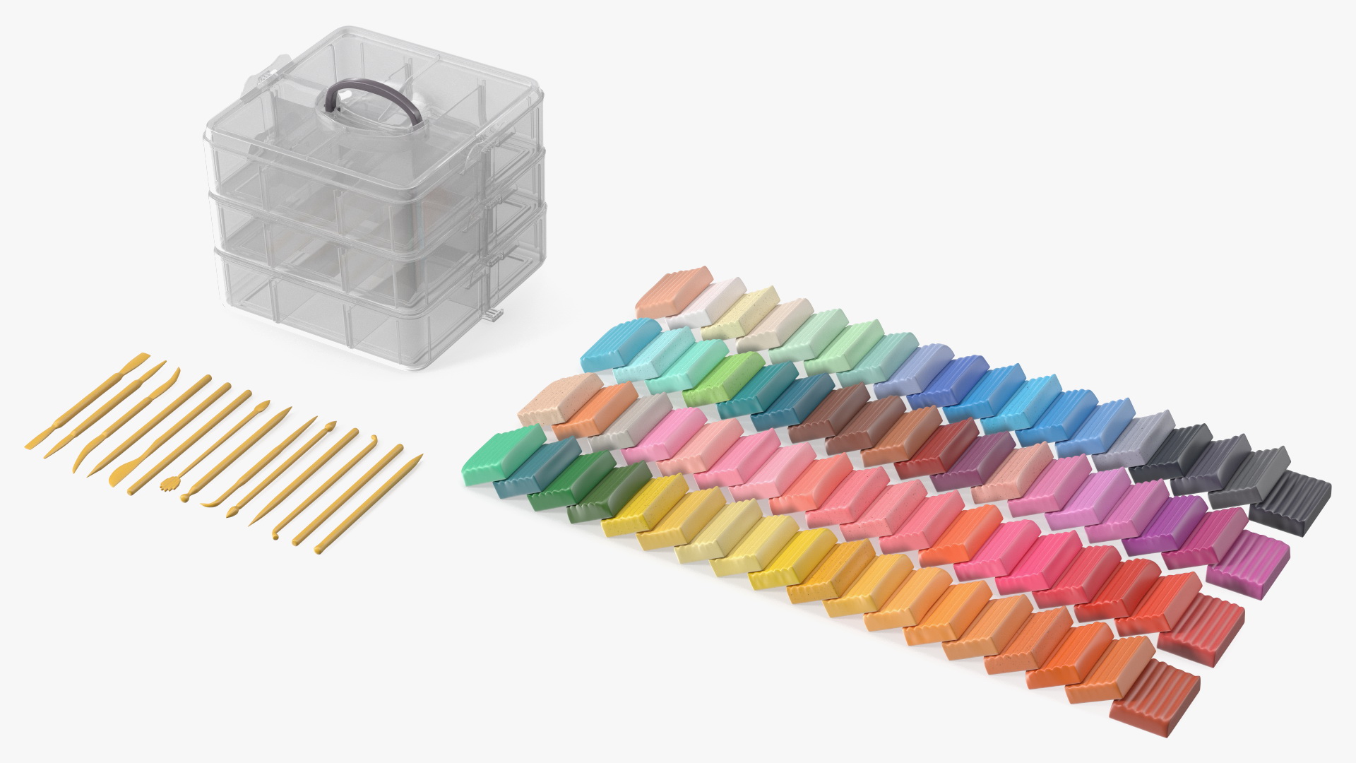 Polymer Clay Kit Lay Out 3D model