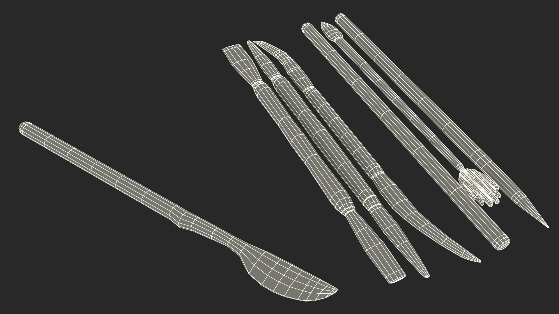 Polymer Clay Kit Lay Out 3D model