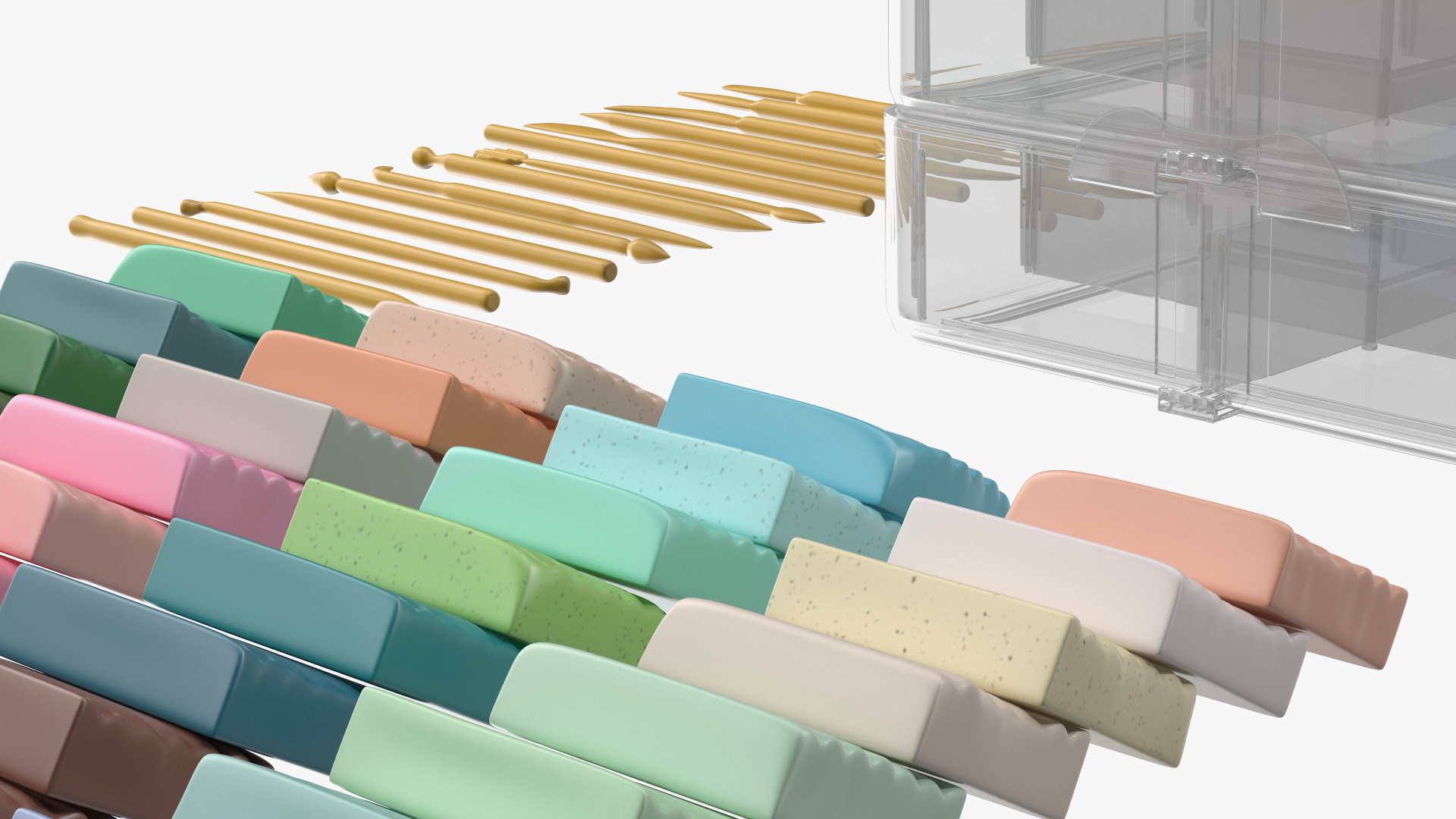 Polymer Clay Kit Lay Out 3D model