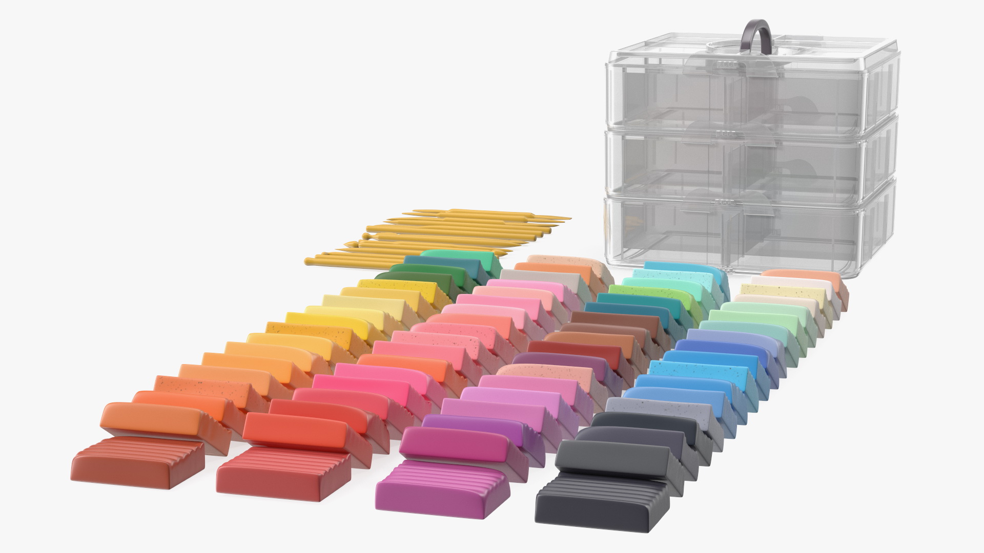 Polymer Clay Kit Lay Out 3D model
