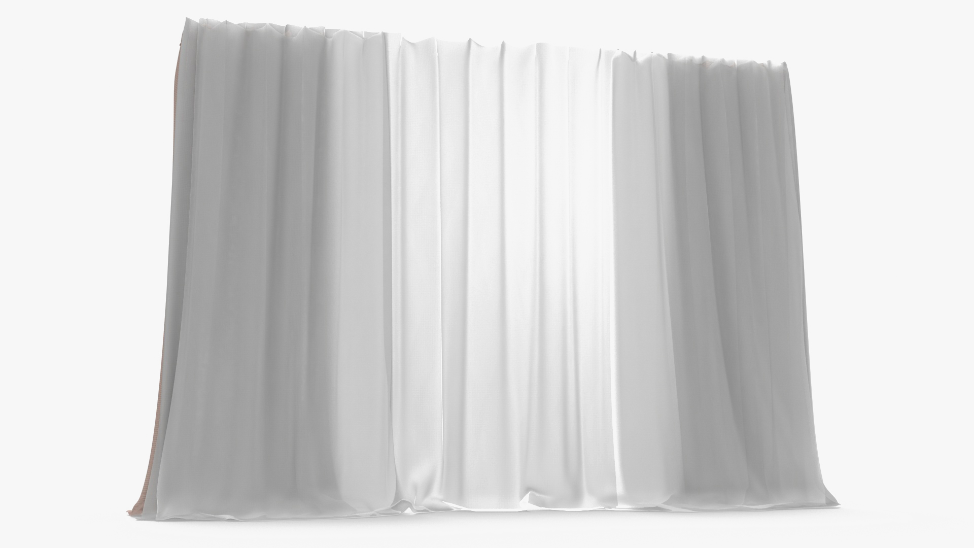 Curtains with Drapery Cream 3D