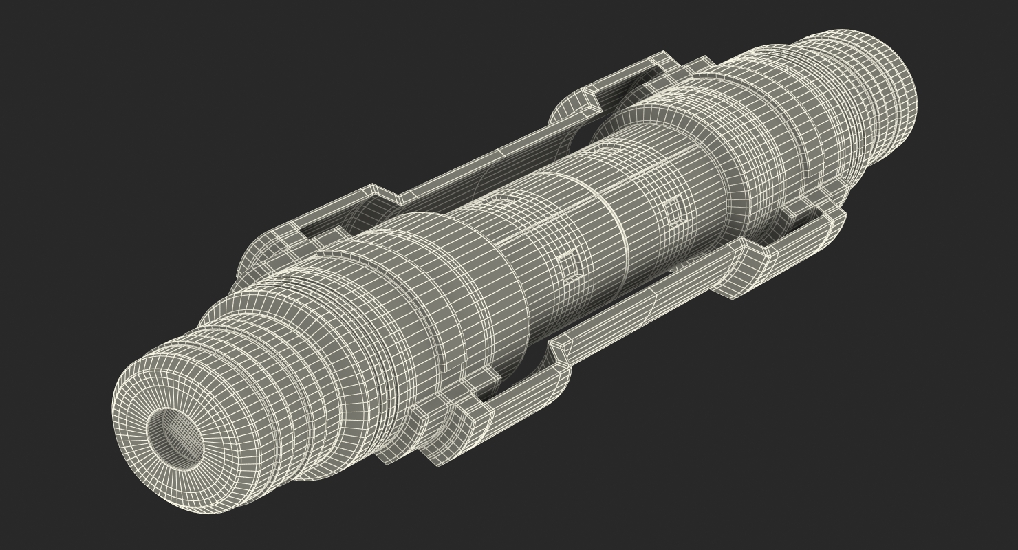 3D Anodized Ram Hydraulic Cylinders Set Sci Fi model