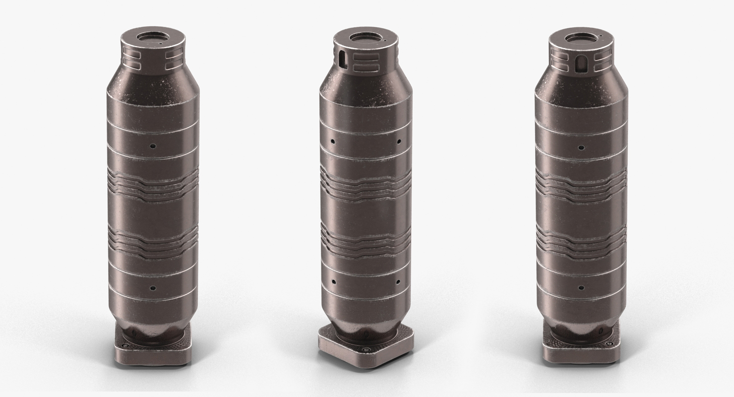 3D Anodized Ram Hydraulic Cylinders Set Sci Fi model