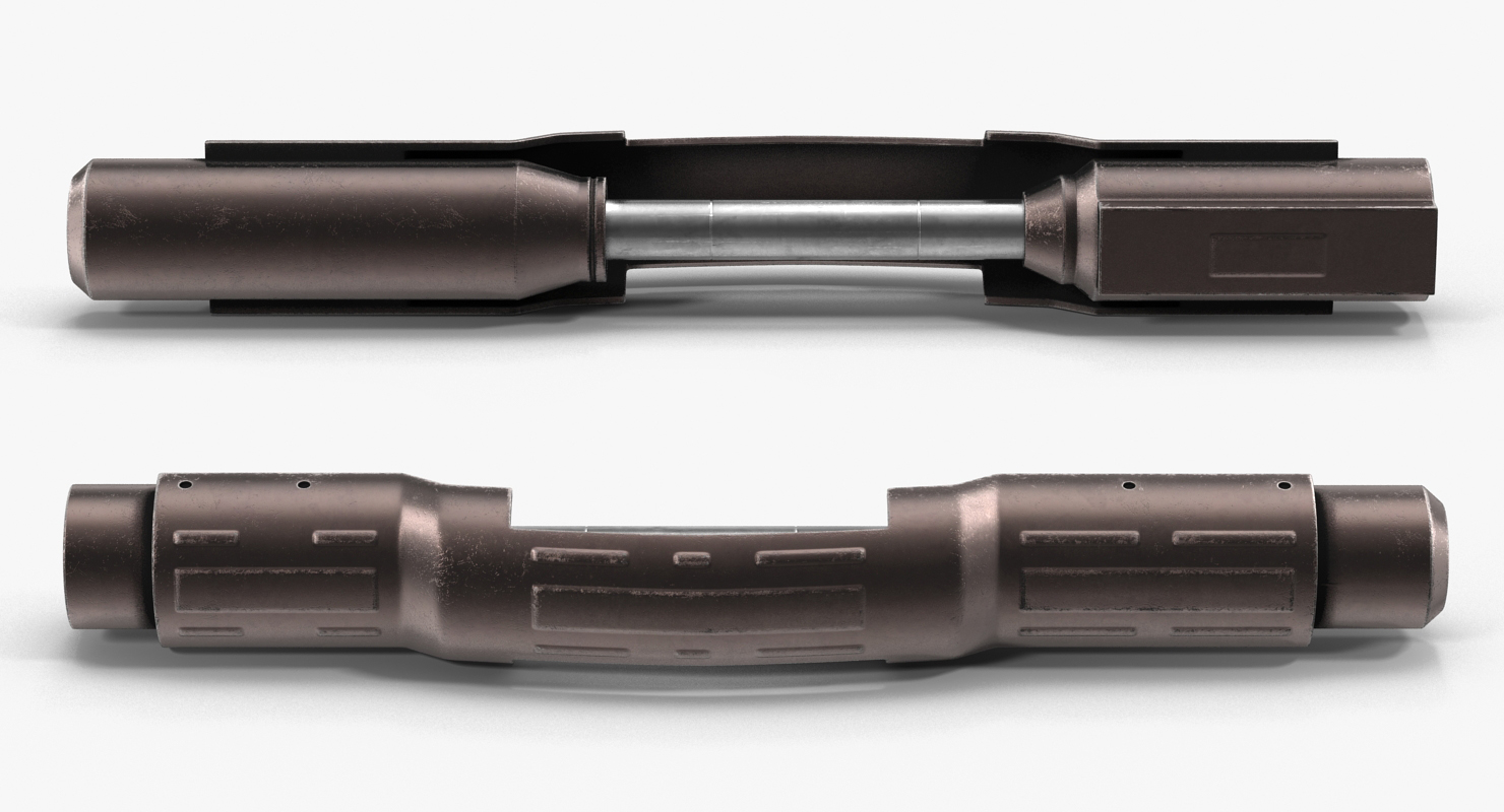 3D Anodized Ram Hydraulic Cylinders Set Sci Fi model
