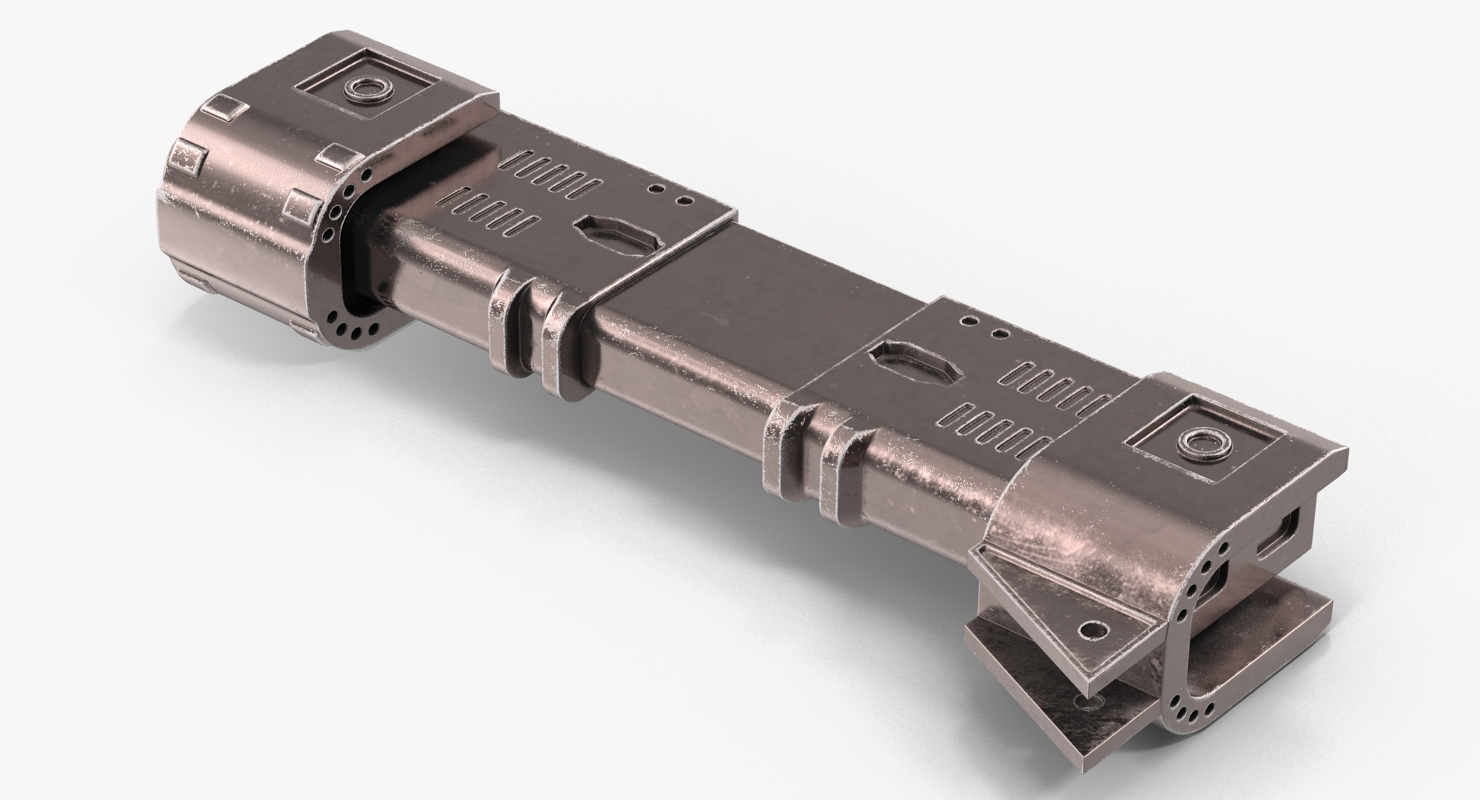 3D Anodized Ram Hydraulic Cylinders Set Sci Fi model