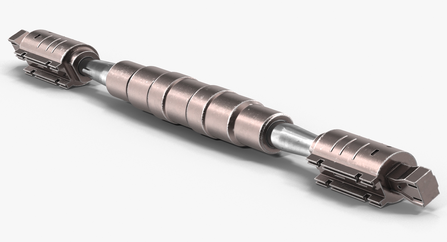 3D Anodized Ram Hydraulic Cylinders Set Sci Fi model